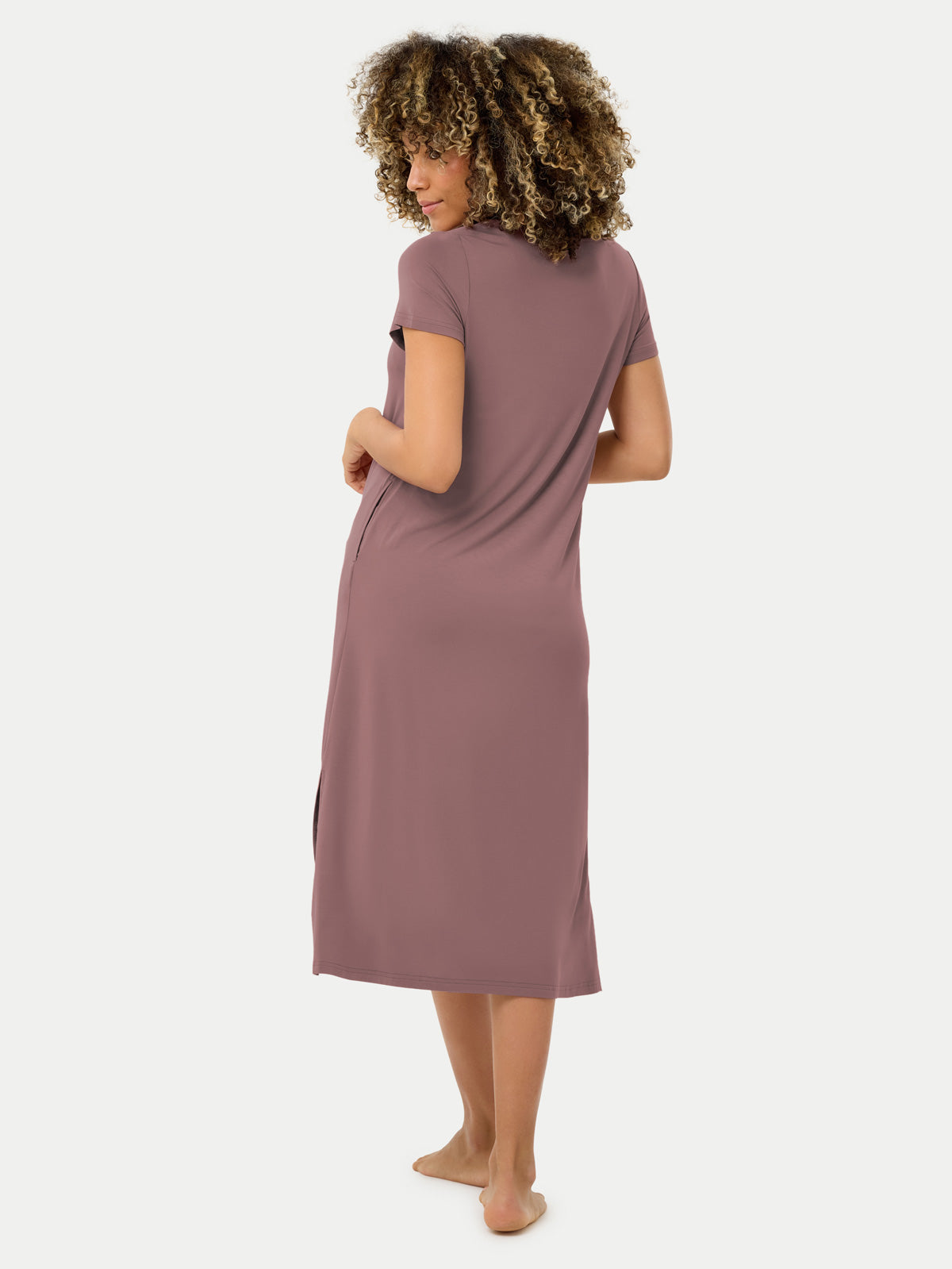 Short Sleeve Long Bamboo Sleepshirt