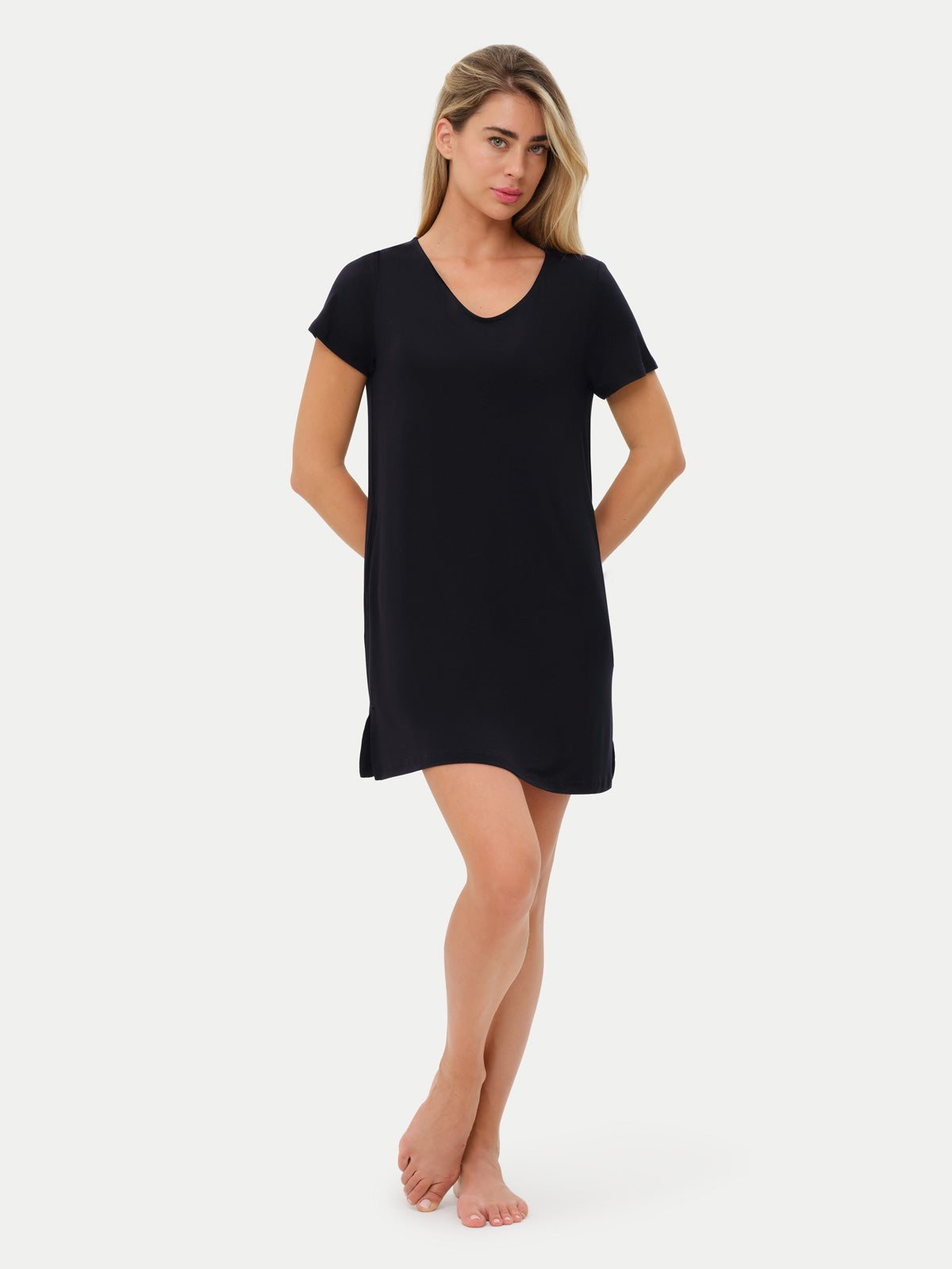 Short Sleeve Short Bamboo Sleepshirt