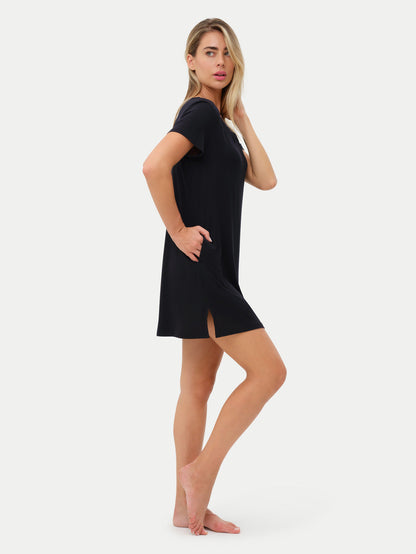 Short Sleeve Short Bamboo Sleepshirt