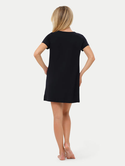 Short Sleeve Short Bamboo Sleepshirt