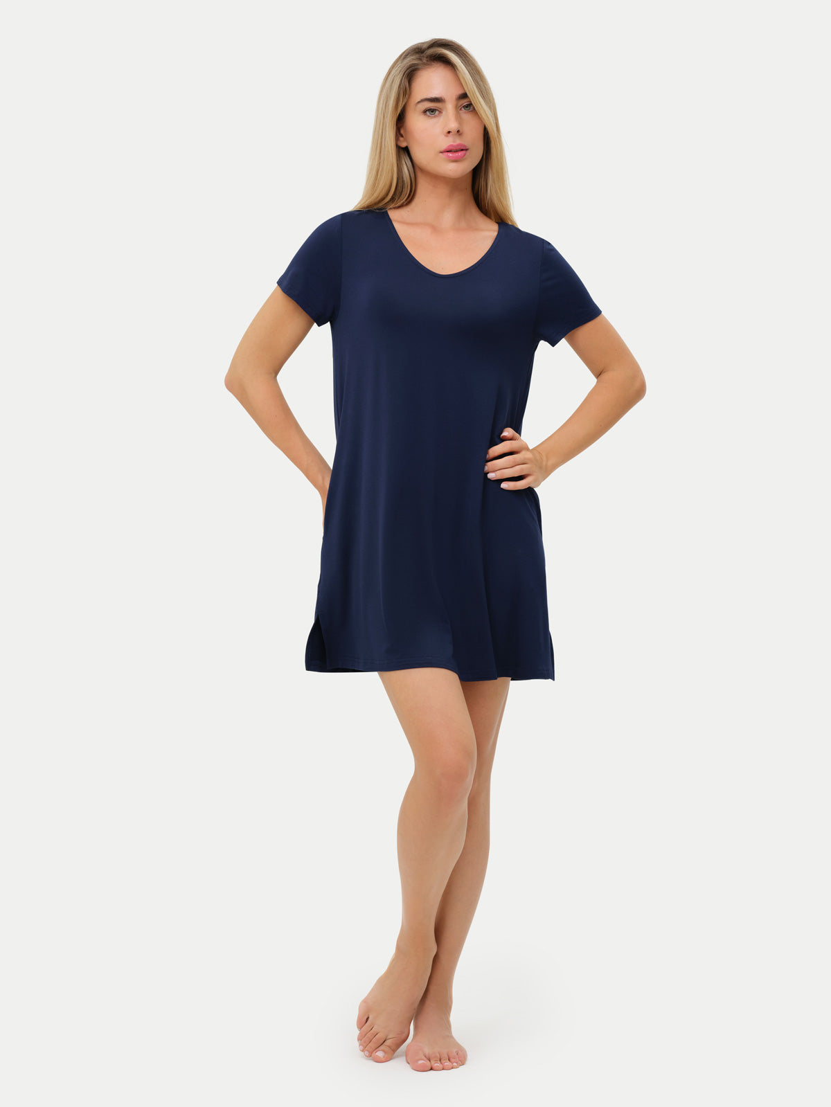 Short Sleeve Short Bamboo Sleepshirt