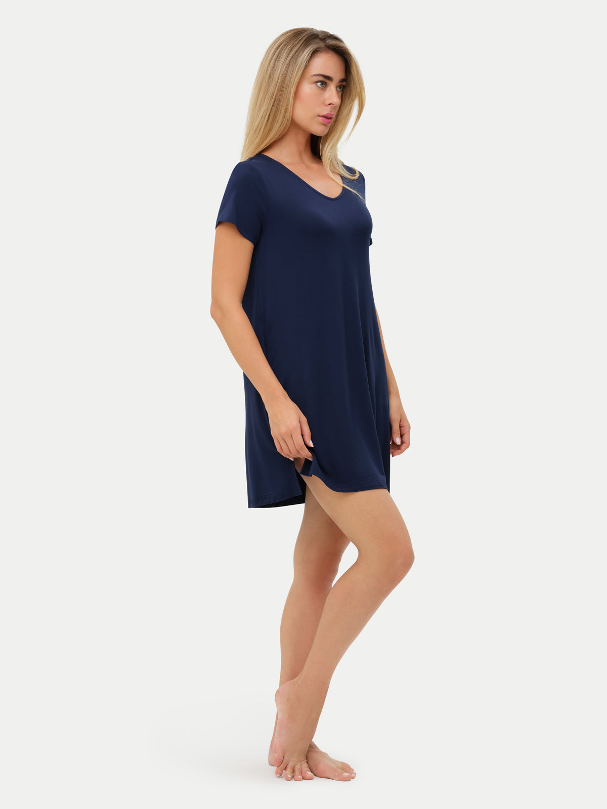 Short Sleeve Short Bamboo Sleepshirt