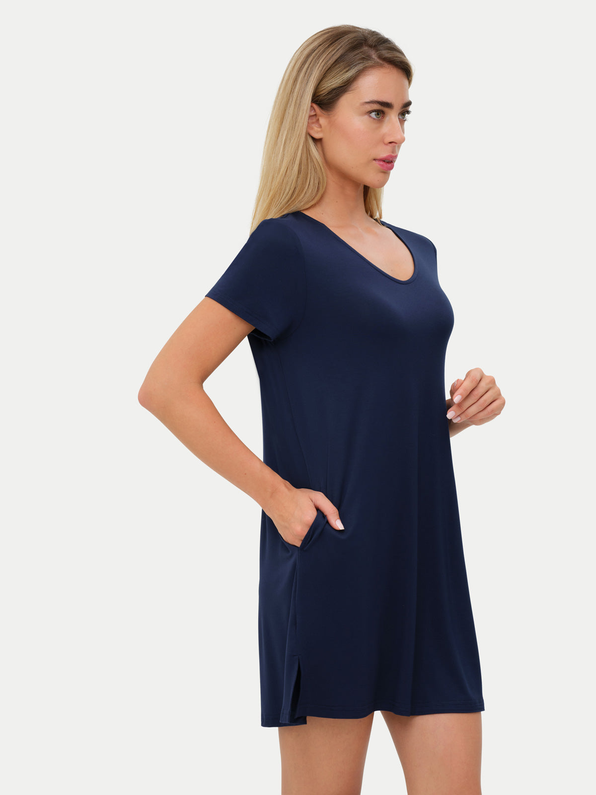 Short Sleeve Short Bamboo Sleepshirt