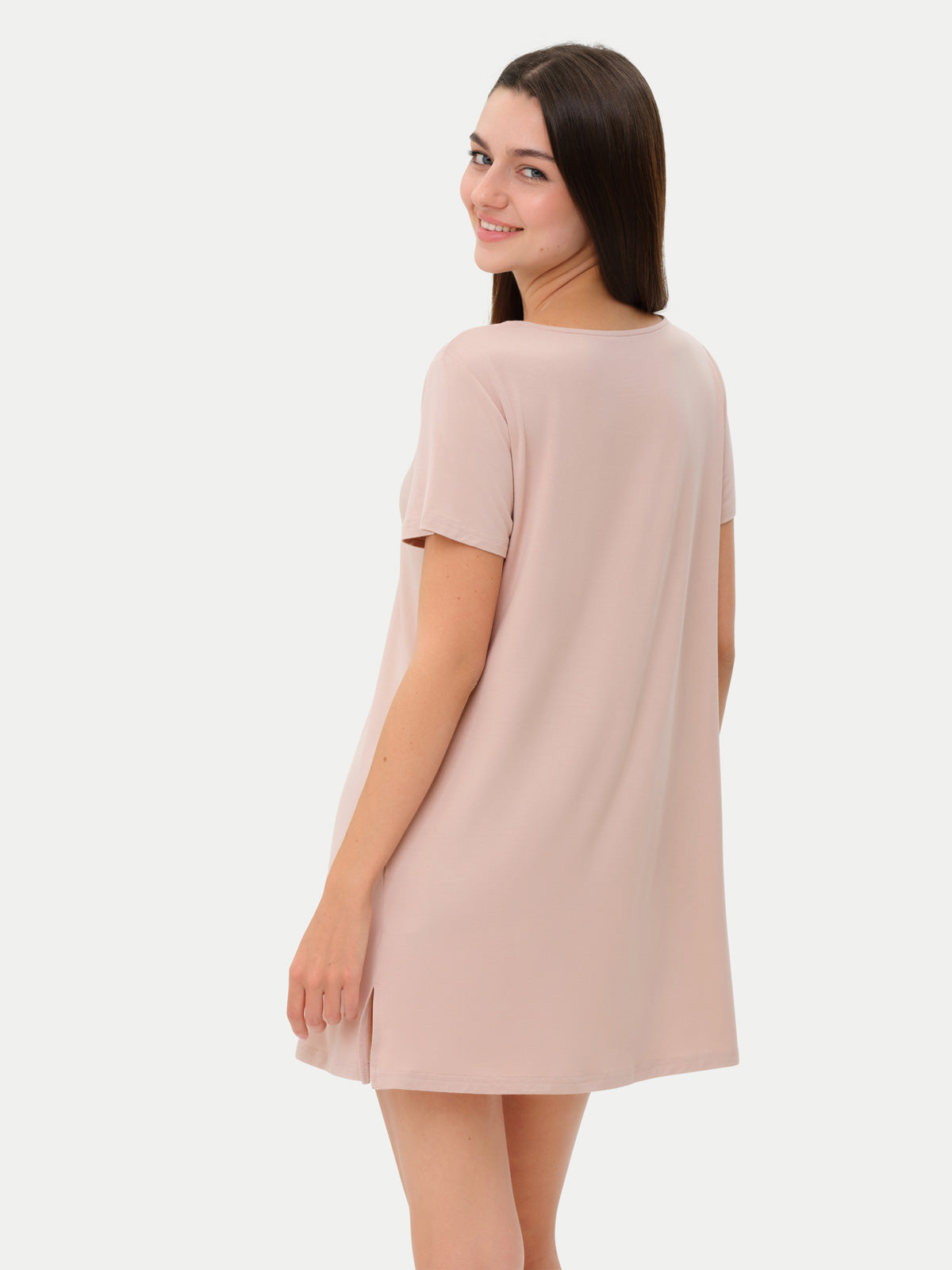 Short Sleeve Short Bamboo Sleepshirt