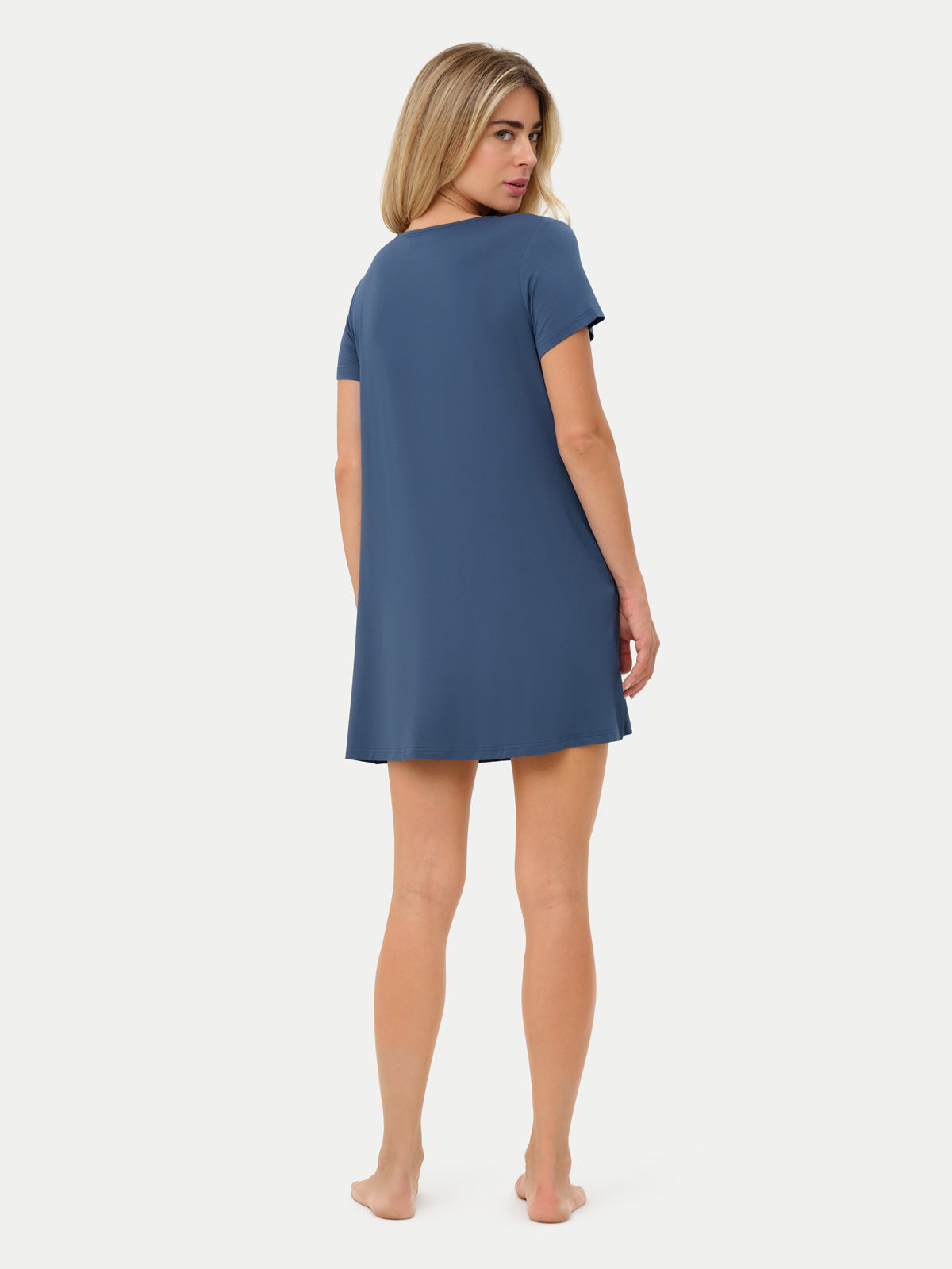 Short Sleeve Short Bamboo Sleepshirt