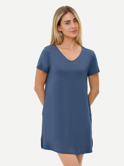 Short Sleeve Short Bamboo Sleepshirt