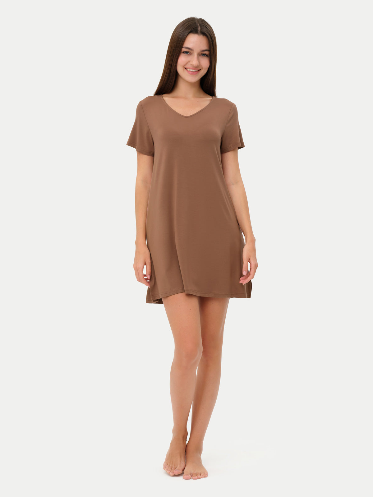 Short Sleeve Short Bamboo Sleepshirt