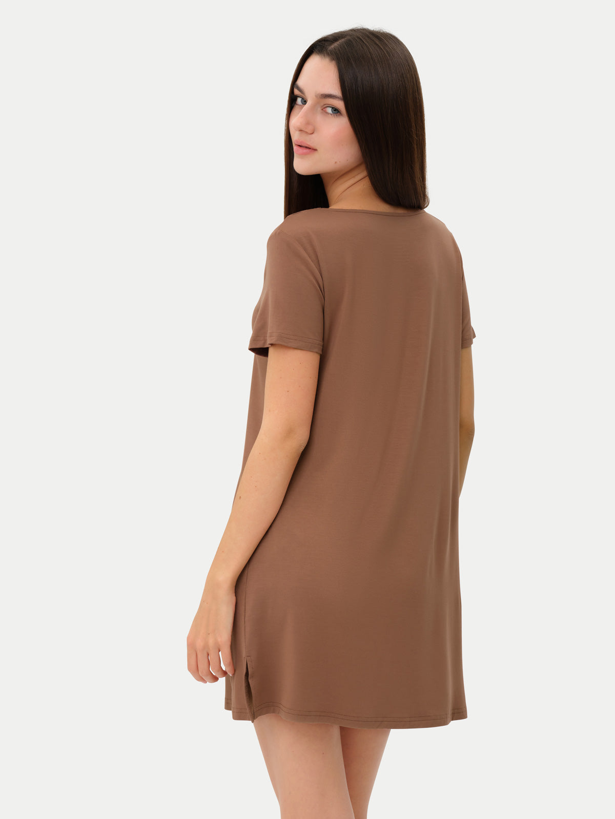 Short Sleeve Short Bamboo Sleepshirt