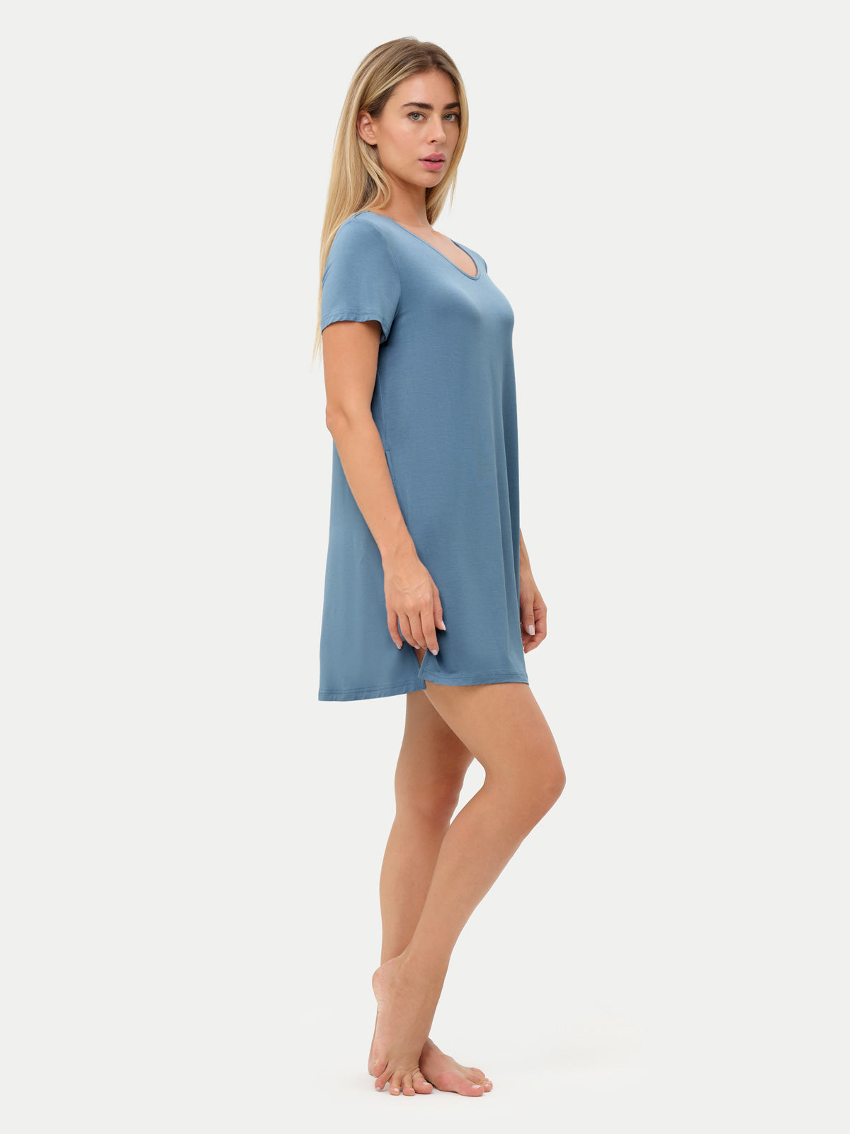 Short Sleeve Short Bamboo Sleepshirt