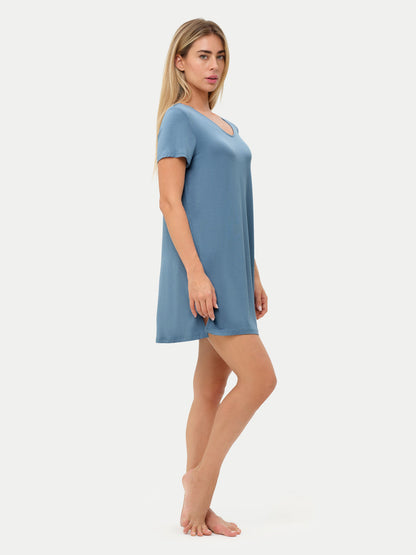 Short Sleeve Short Bamboo Sleepshirt