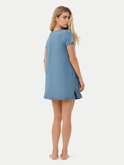 Short Sleeve Short Bamboo Sleepshirt