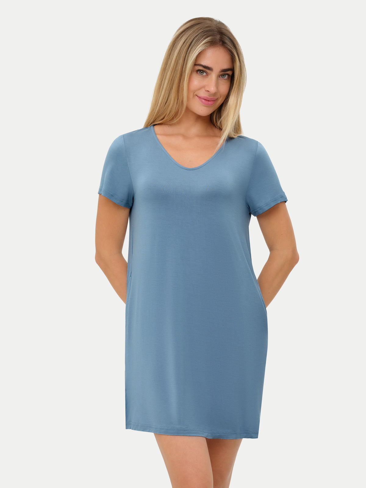 Short Sleeve Short Bamboo Sleepshirt