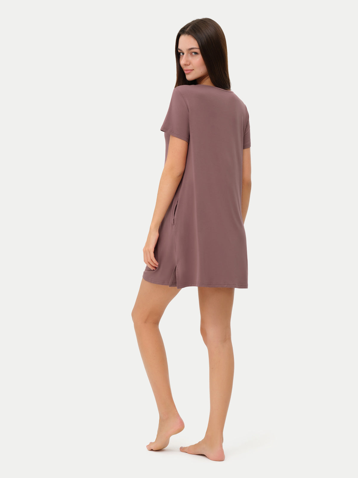 Short Sleeve Short Bamboo Sleepshirt