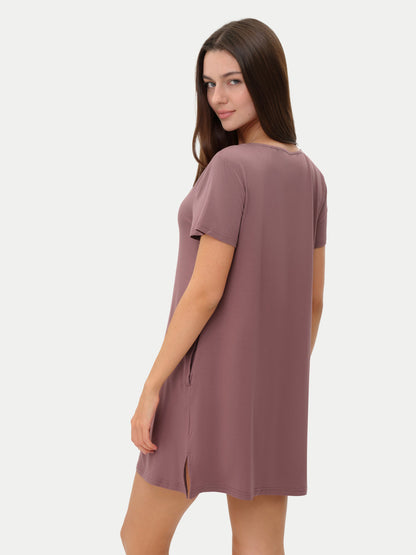 Short Sleeve Short Bamboo Sleepshirt