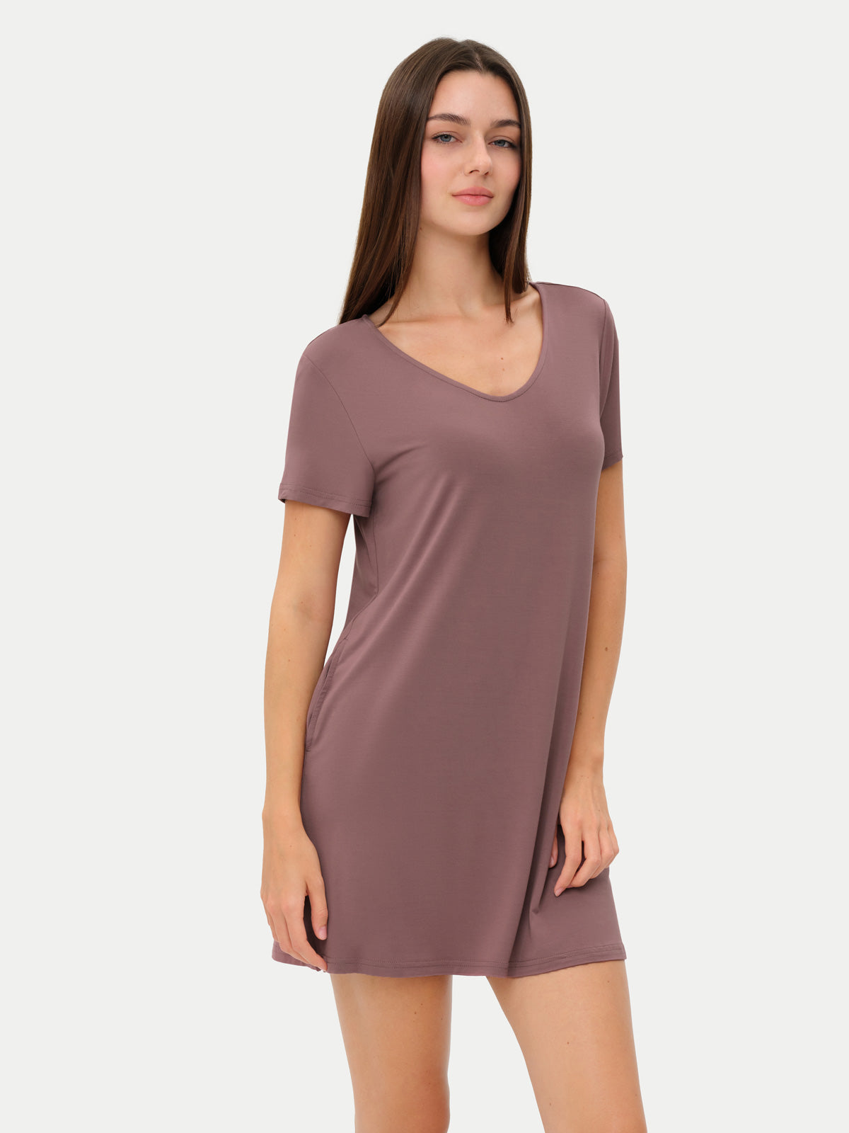 Short Sleeve Short Bamboo Sleepshirt