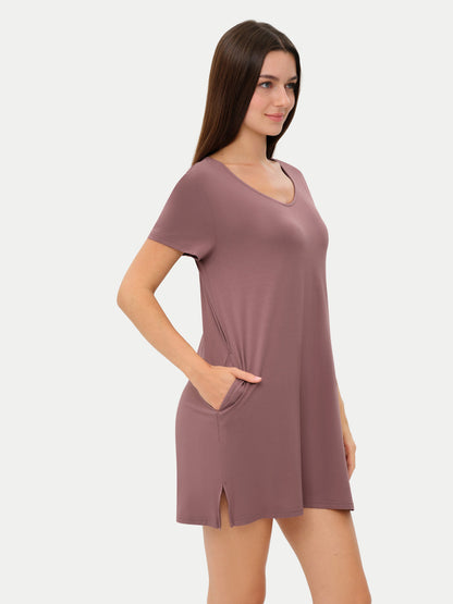 Short Sleeve Short Bamboo Sleepshirt