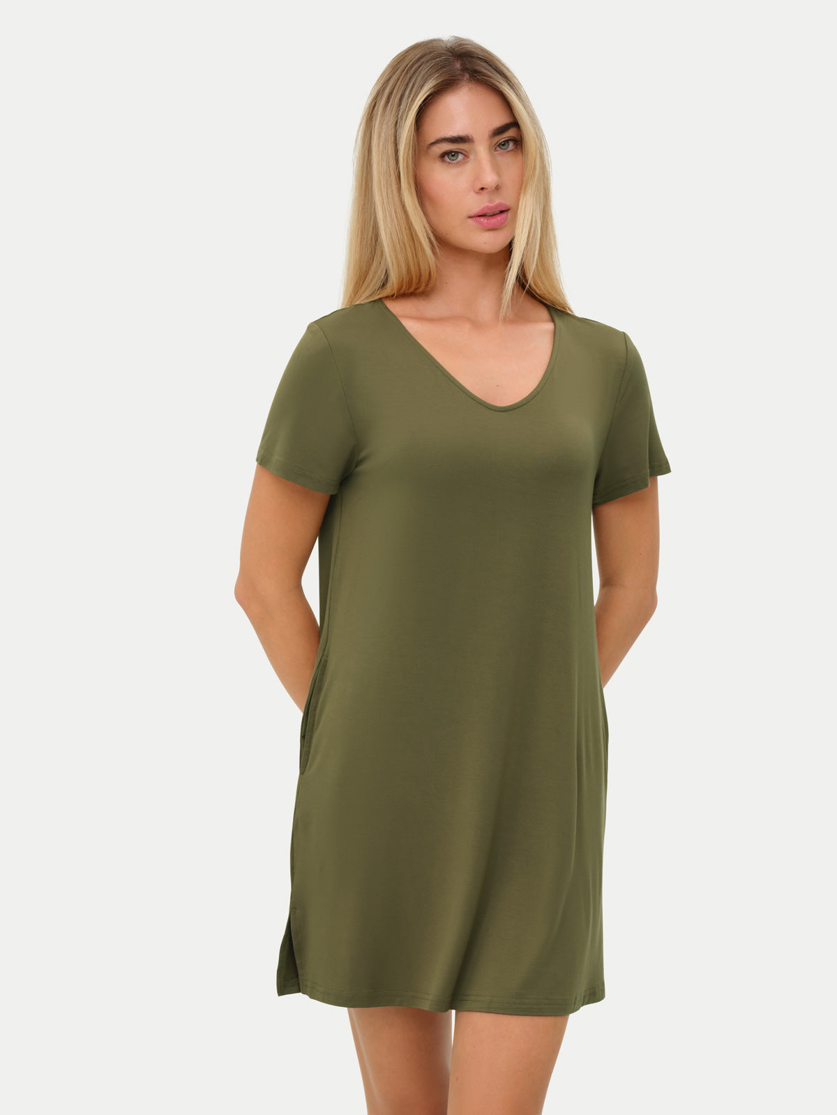 Short Sleeve Short Bamboo Sleepshirt