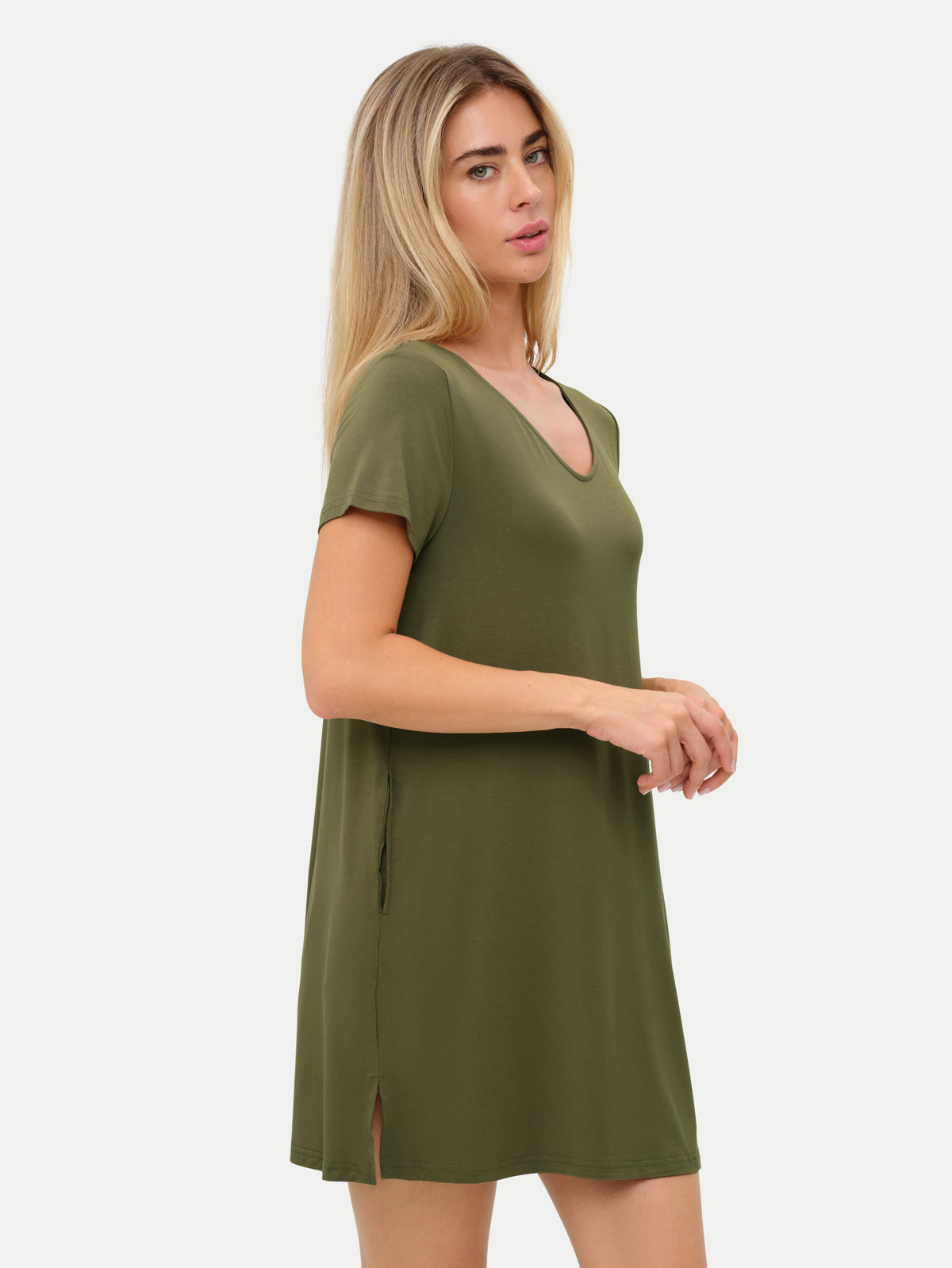 Short Sleeve Short Bamboo Sleepshirt