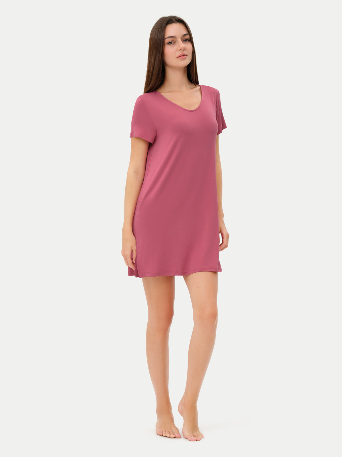 Short Sleeve Short Bamboo Sleepshirt