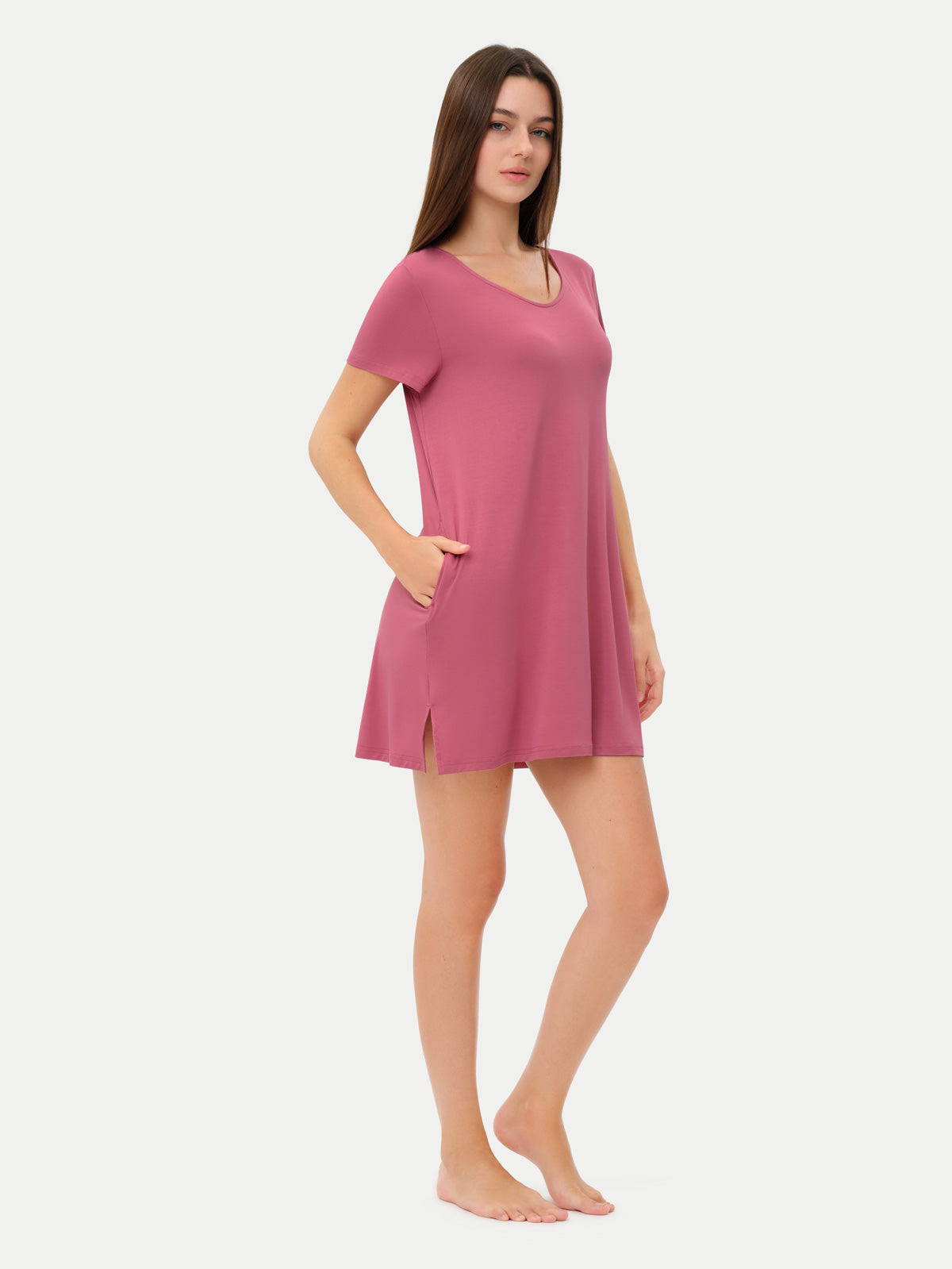 Short Sleeve Short Bamboo Sleepshirt