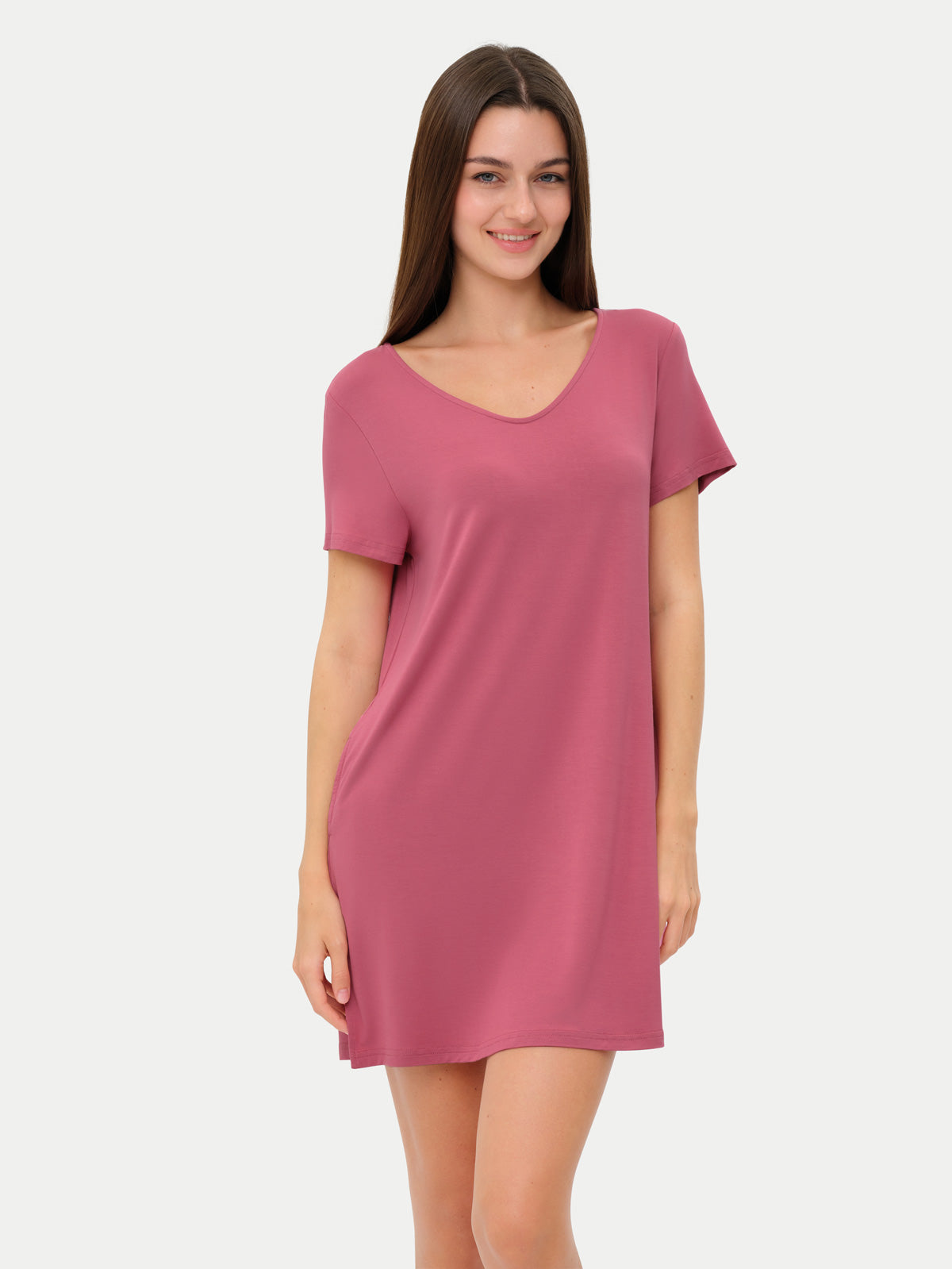 Short Sleeve Short Bamboo Sleepshirt