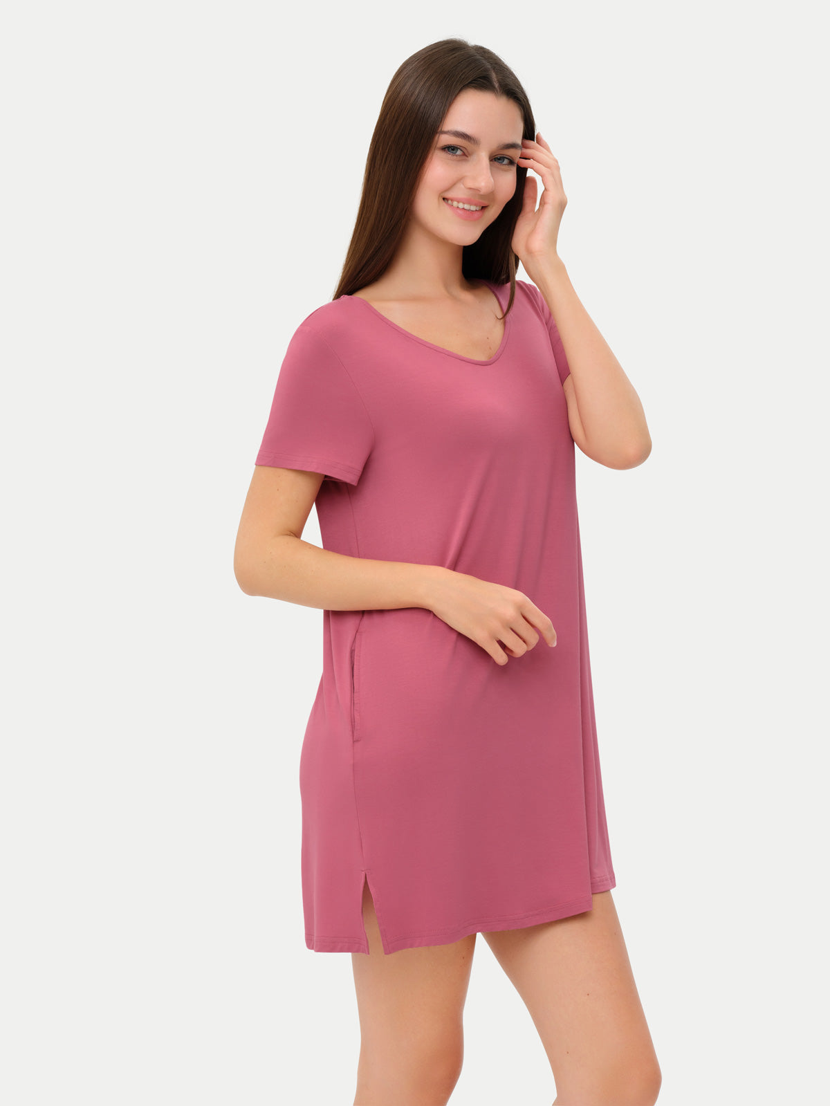 Short Sleeve Short Bamboo Sleepshirt
