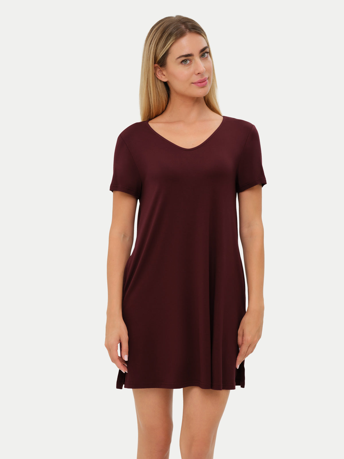 Short Sleeve Short Bamboo Sleepshirt