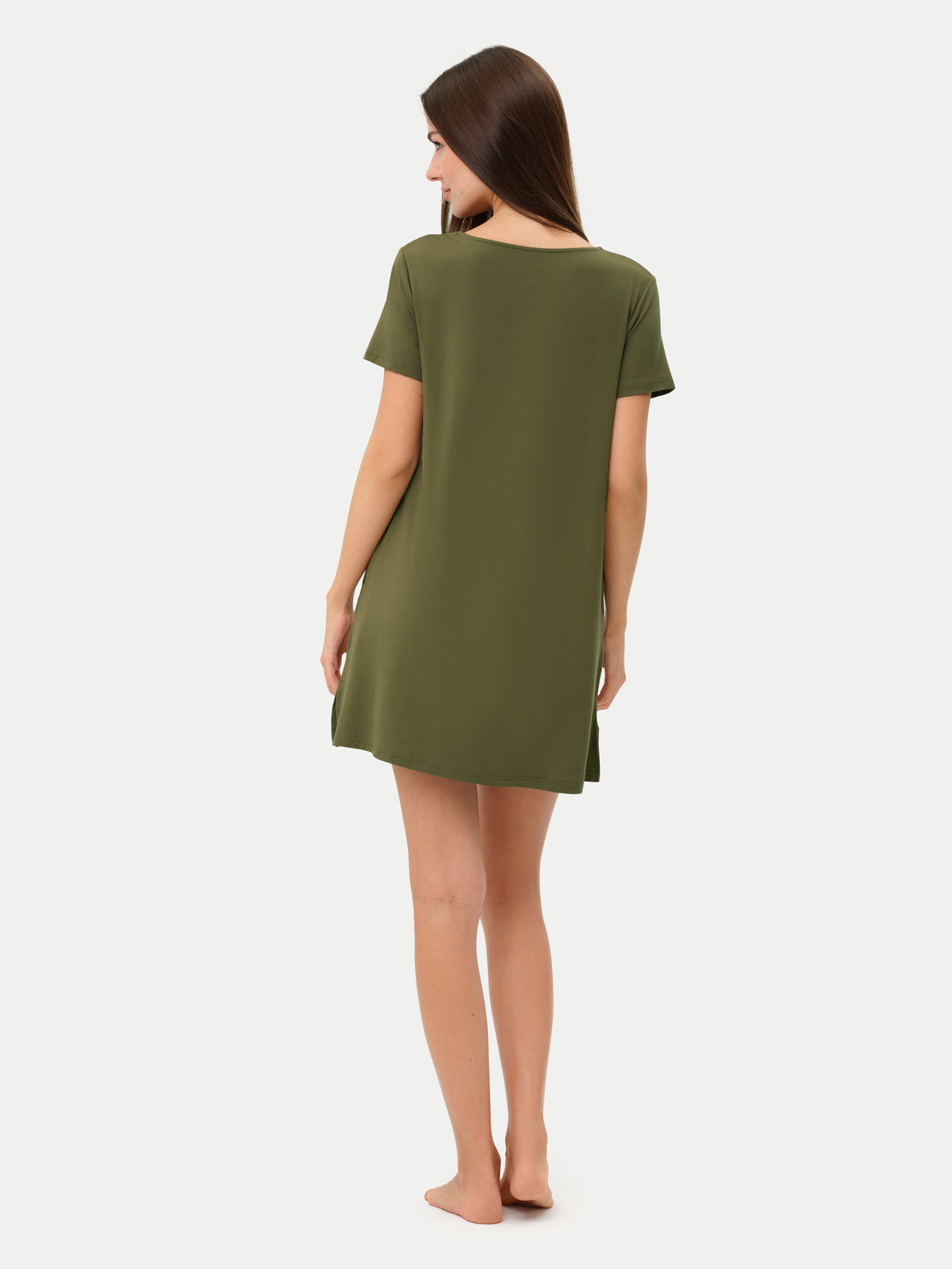 Short Sleeve Short Bamboo Sleepshirt