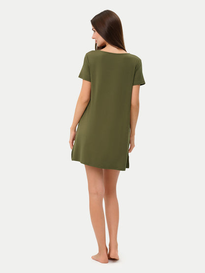 Short Sleeve Short Bamboo Sleepshirt