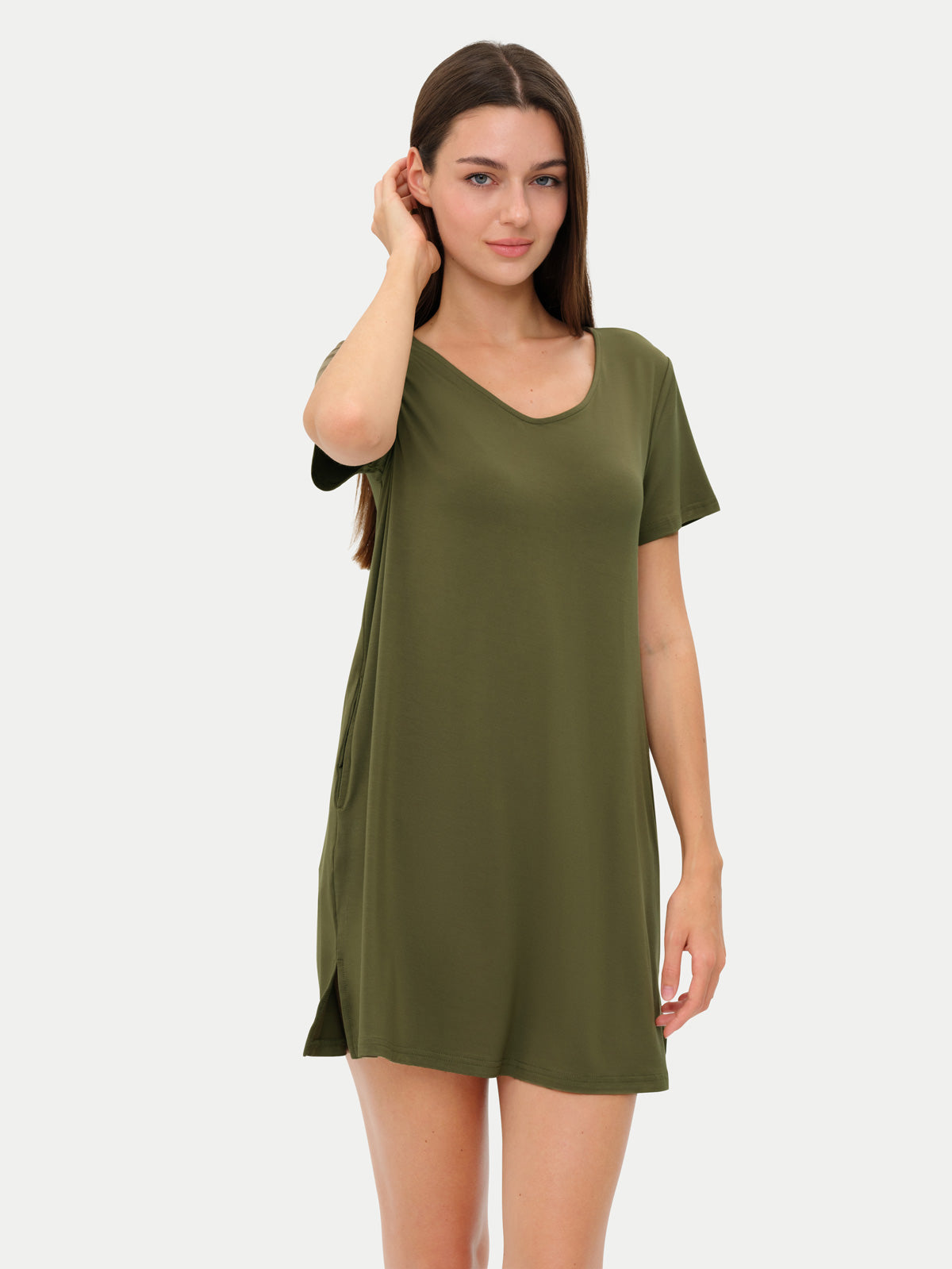Short Sleeve Short Bamboo Sleepshirt