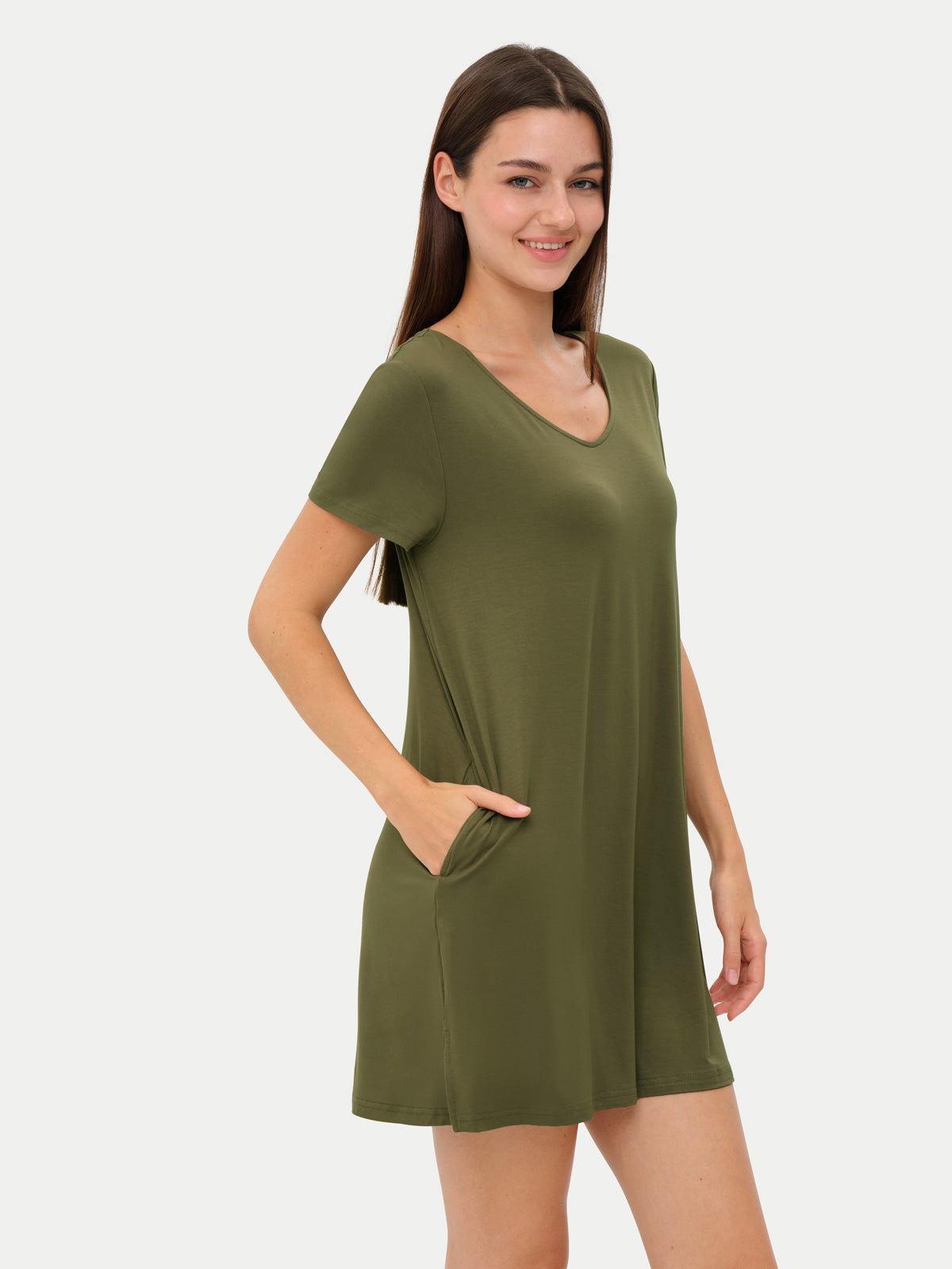 Short Sleeve Short Bamboo Sleepshirt