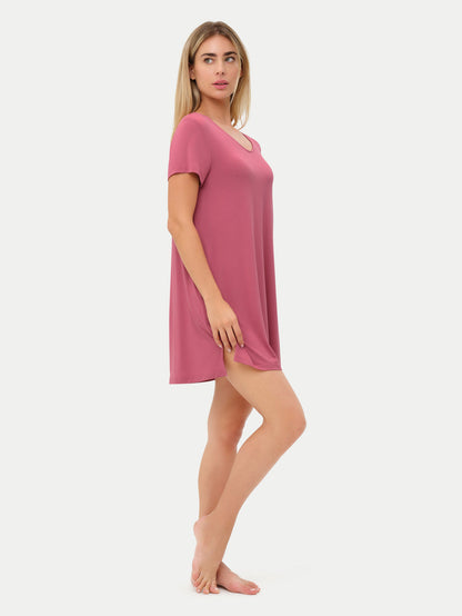Short Sleeve Short Bamboo Sleepshirt