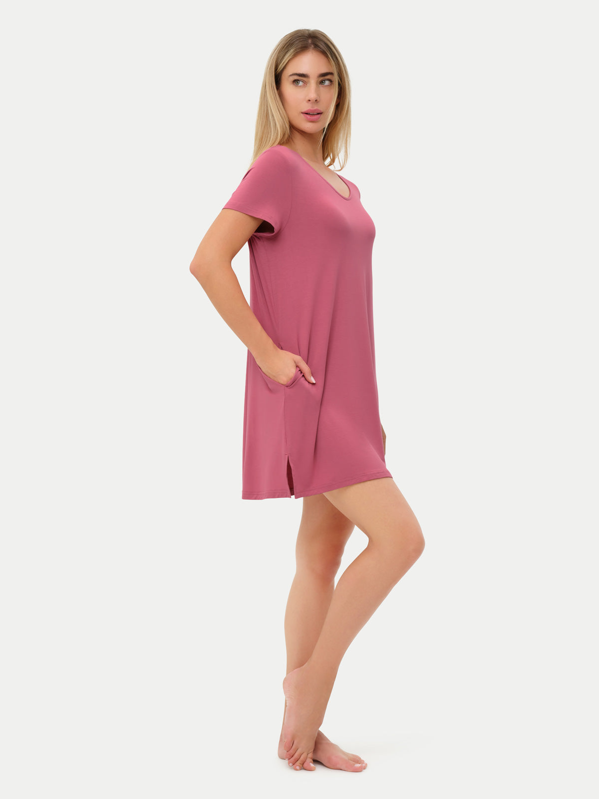 Short Sleeve Short Bamboo Sleepshirt