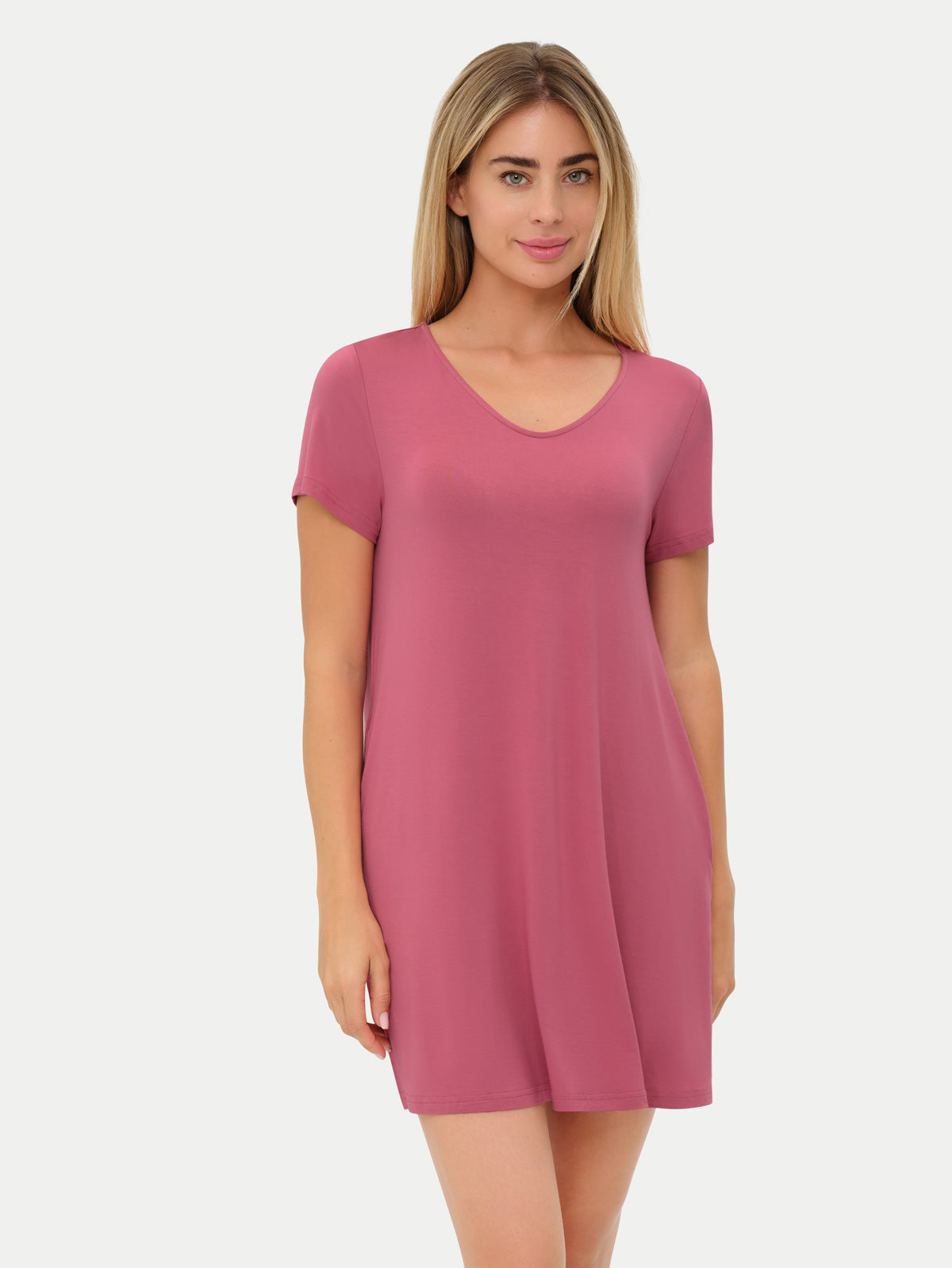 Short Sleeve Short Bamboo Sleepshirt