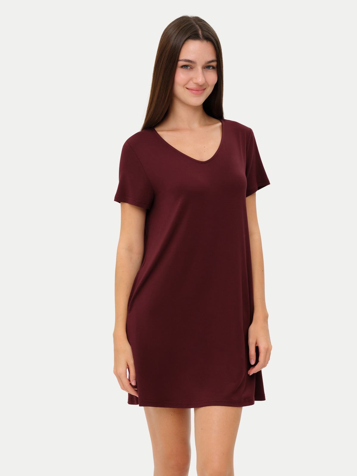 Short Sleeve Short Bamboo Sleepshirt