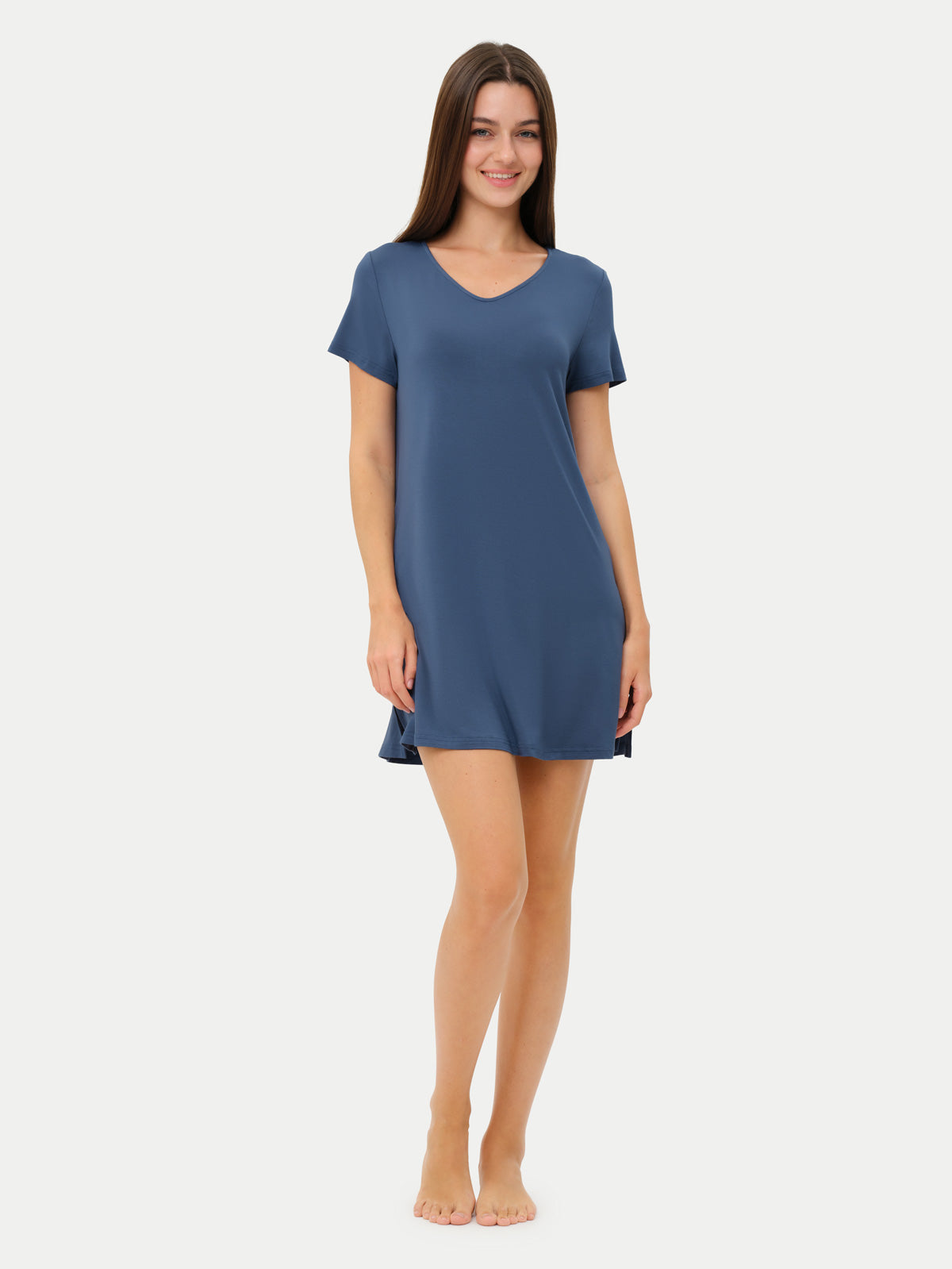 Short Sleeve Short Bamboo Sleepshirt