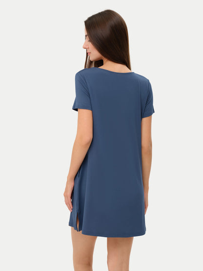 Short Sleeve Short Bamboo Sleepshirt