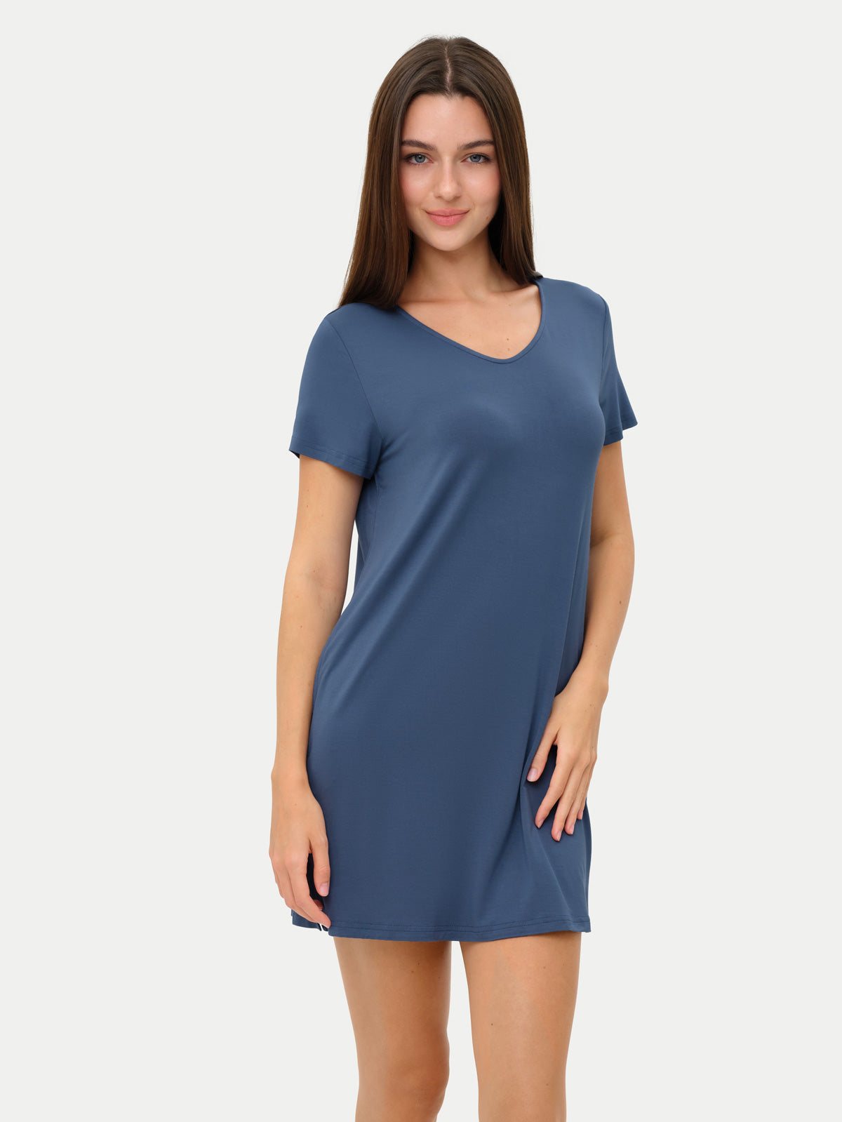 Short Sleeve Short Bamboo Sleepshirt