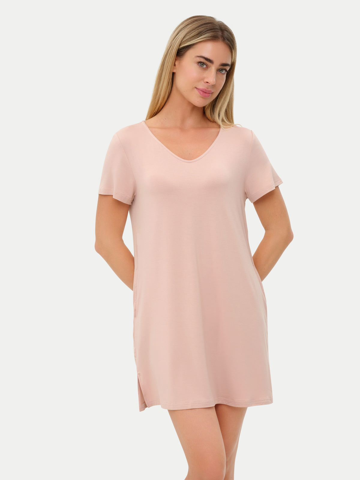 Short Sleeve Short Bamboo Sleepshirt