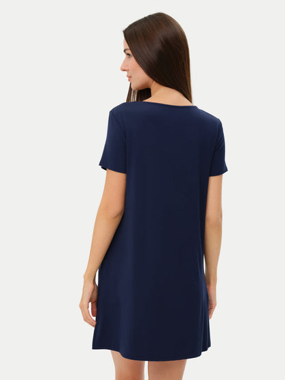 Short Sleeve Short Bamboo Sleepshirt