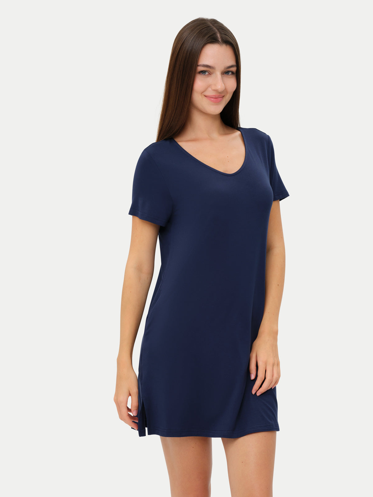 Short Sleeve Short Bamboo Sleepshirt