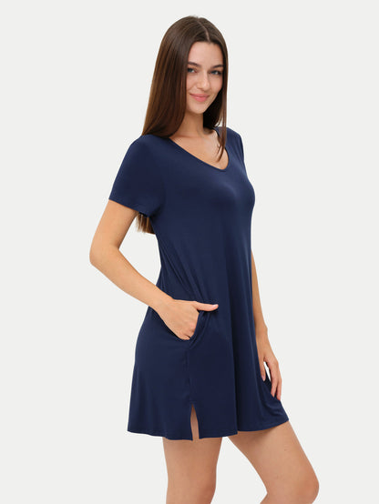 Short Sleeve Short Bamboo Sleepshirt