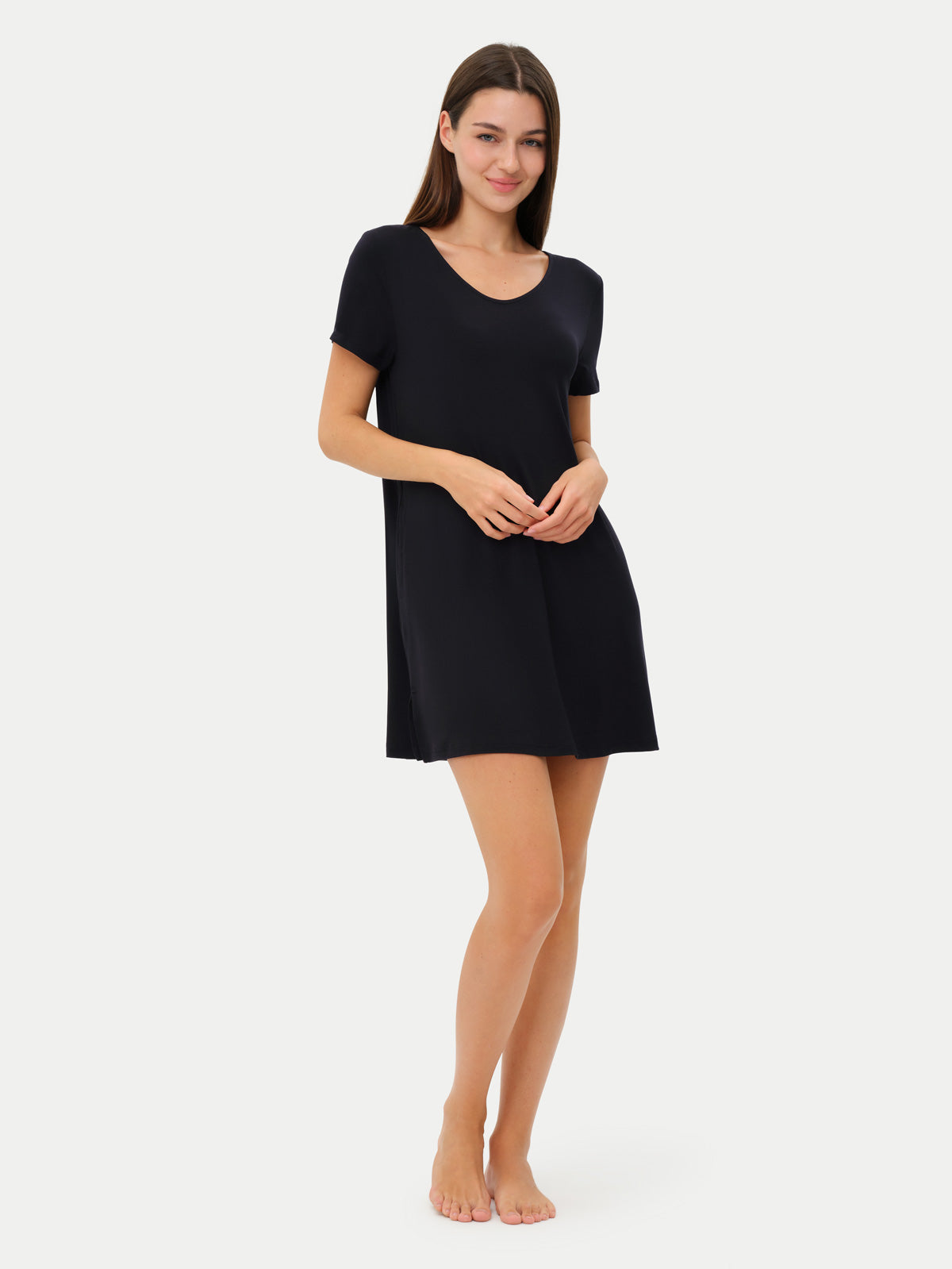 Short Sleeve Short Bamboo Sleepshirt