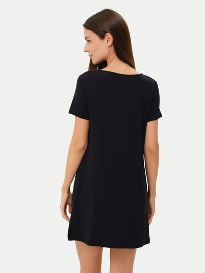 Short Sleeve Short Bamboo Sleepshirt