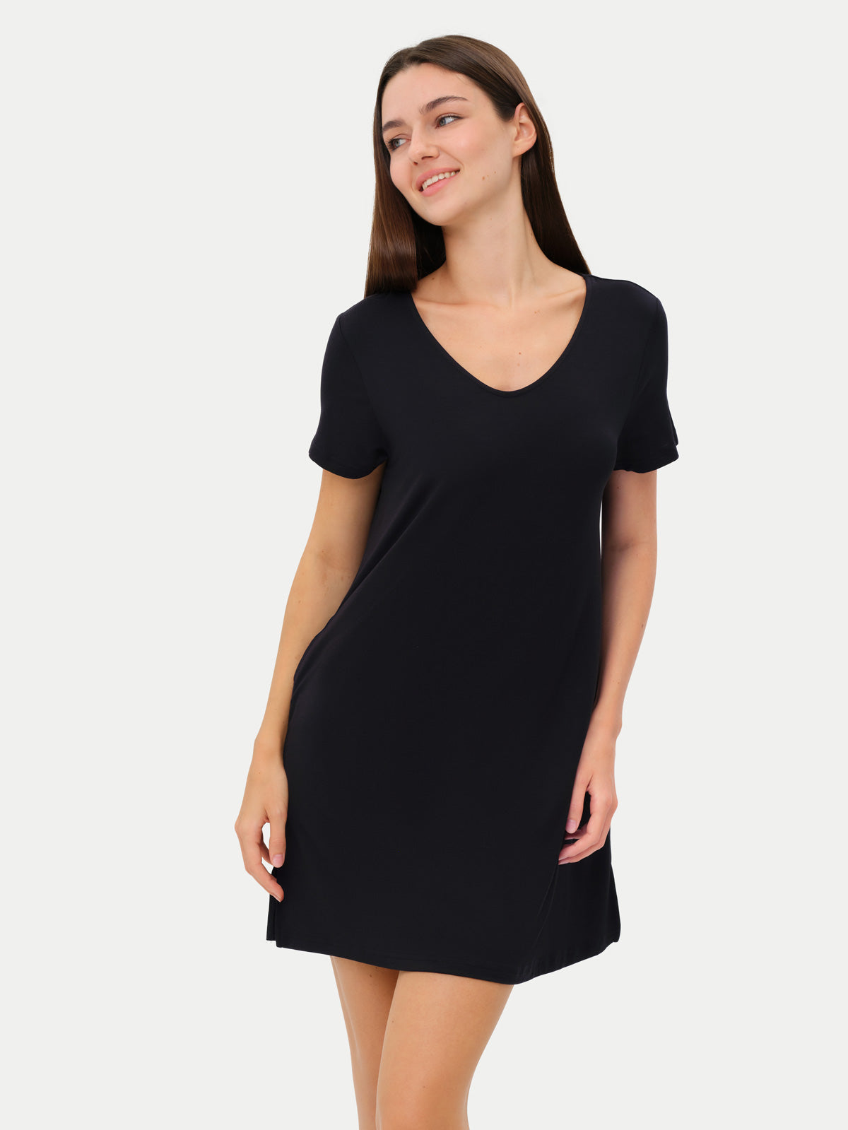 Short Sleeve Short Bamboo Sleepshirt