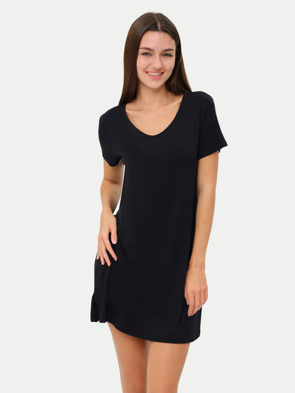 Short Sleeve Short Bamboo Sleepshirt