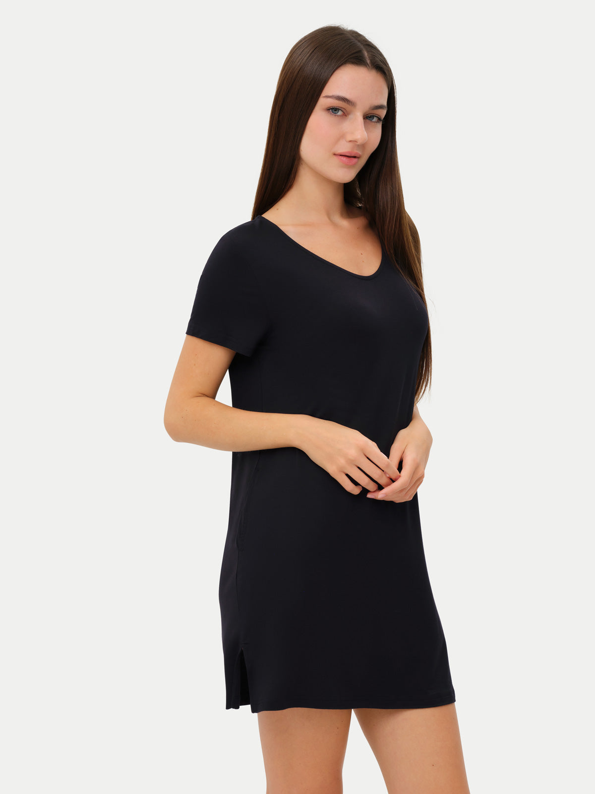 Short Sleeve Short Bamboo Sleepshirt