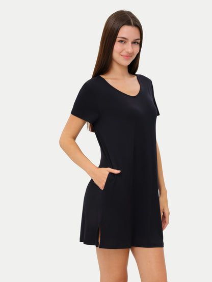 Short Sleeve Short Bamboo Sleepshirt