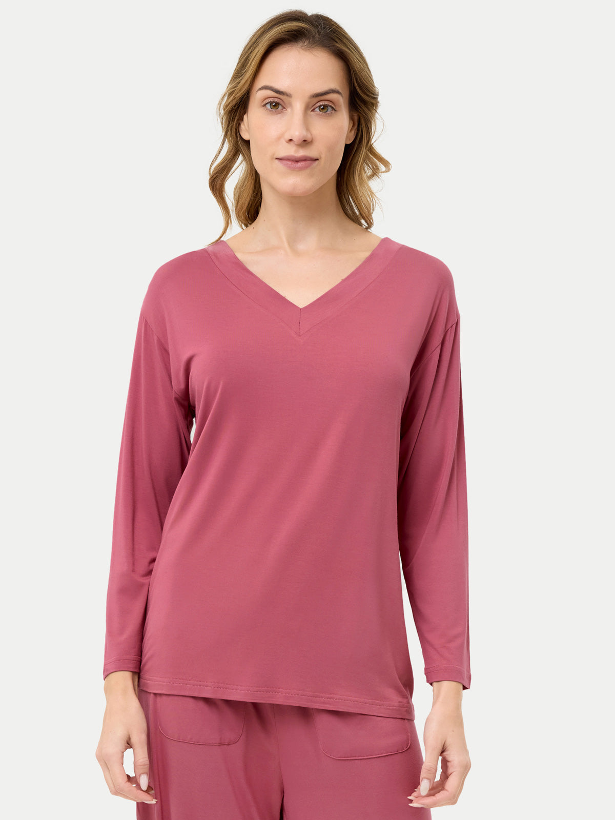 Long Sleeve Bamboo Slouchy PJs Top