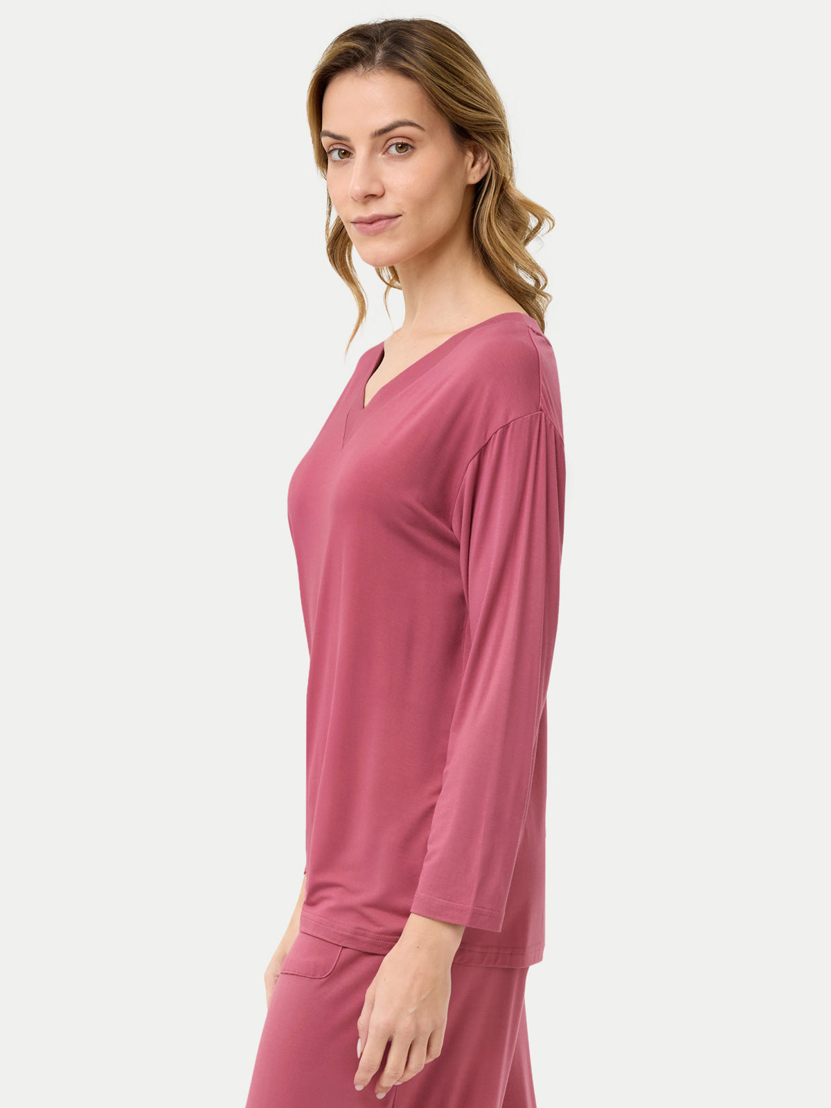 Long Sleeve Bamboo Slouchy PJs Top